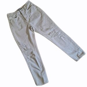 Just Black Boyfriend Jean Off White 26 Waist